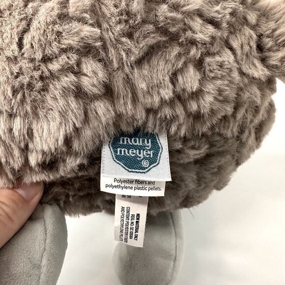 Mary Meyer Elephant Plush Gray Blue Ears Feet Stuffed Animal Soft Toy Sewn Eyes - Picture 7 of 11